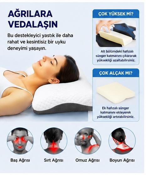 Nexuvra Ergonomik Yastık - Boyun Destekleyici
